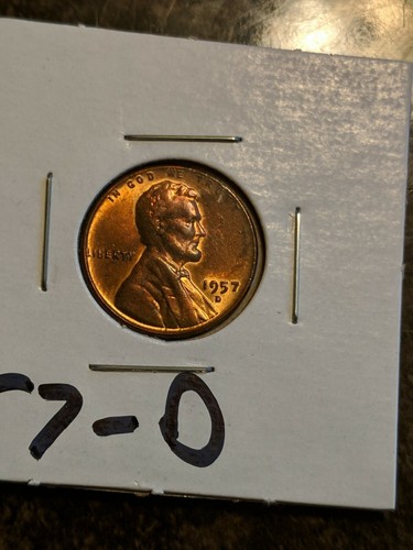 1957 D Lincoln Wheat Cent Penny Free Shipping - Picture 2 of 4