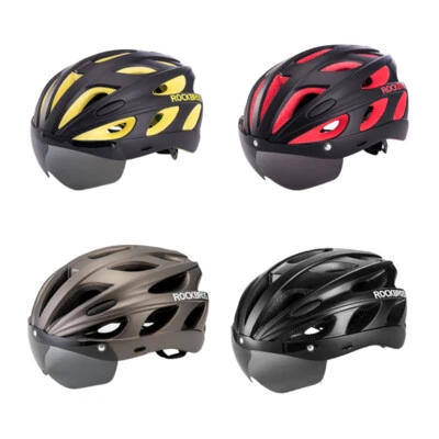 ROCKBROS Fahrradhelm Helm Mit Abnehmbare Visier Schutzbrille 6Farbe Damen Herren