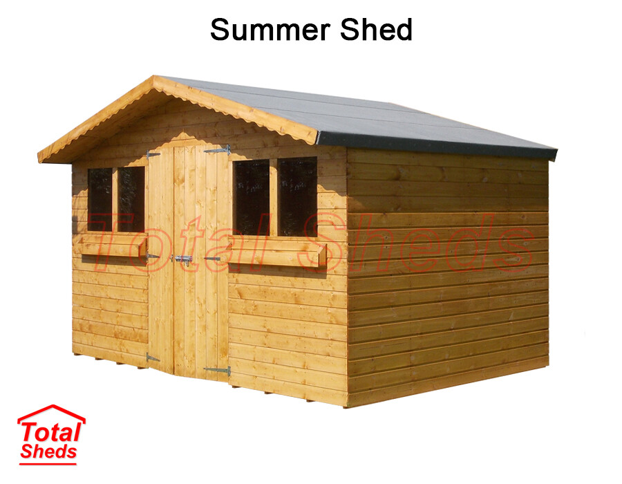 Summer Shed Garden Summer House Quality Wooden Timber Tanalised Pressure Treated
