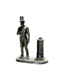 Vienna Bronze Zimmerman Gentleman with Tall Hat Figure Match Holder