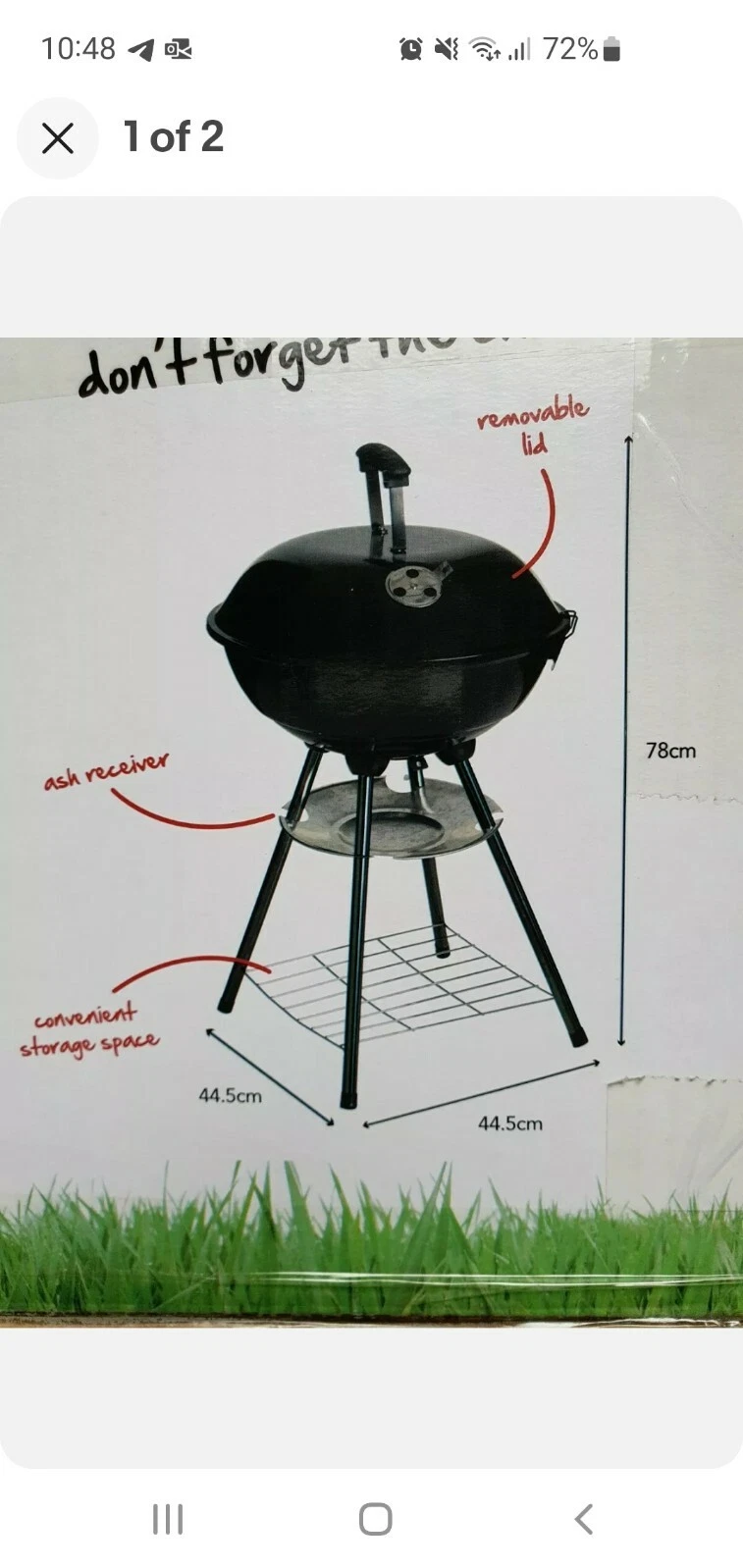 Kettle Barbecue BBQ Grill Outdoor Charcoal Patio Party Portable Round Standard