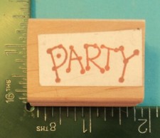 PARTY Saying Rubber Stamp