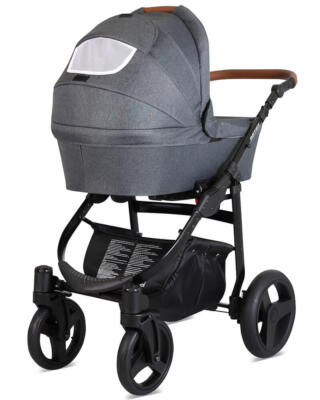 KUNERT ROTAX BLACK FRAME BABY STROLLER PRAM 3in1 CARRYCOT + PUSHCHAIR + CAR  SEAT | eBay.de