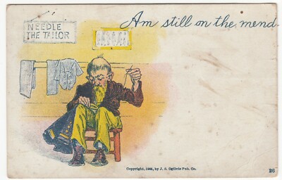 Comic; Ich bin immer noch auf der Flucht, Nadel der Schneider PPC, 1906, von JS Ogilvie