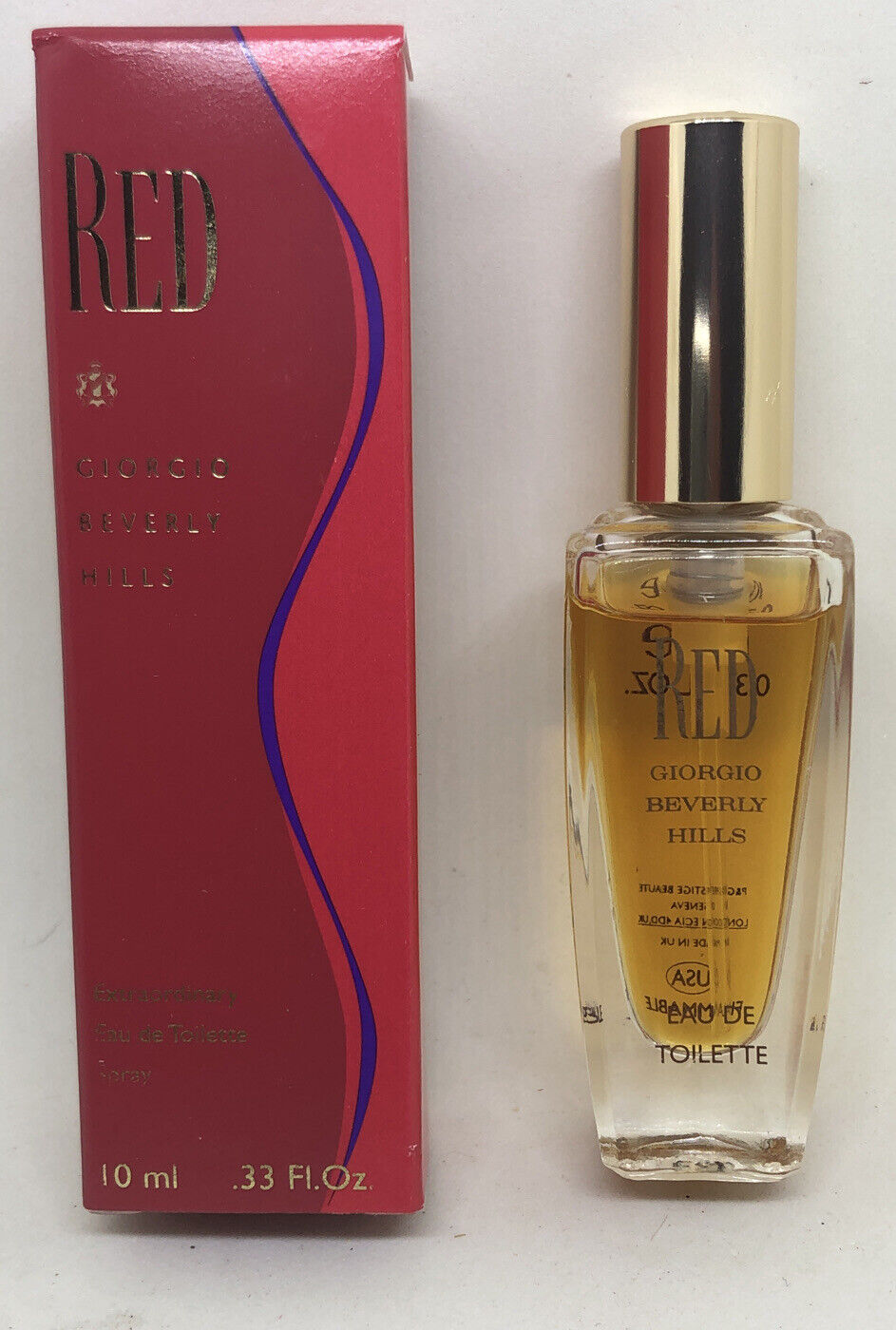 Red by Giorgio Beverly Hills  0.33 fl oz Perfume for Women New In Box