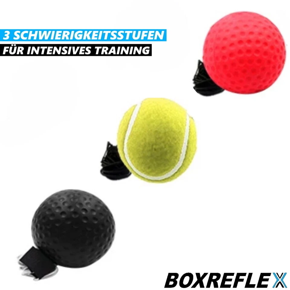 BOXREFLEX Boxen Training Ball Reflex Reaktions Speed Fitness Punch Boxing [3er] - Bild 3 von 4