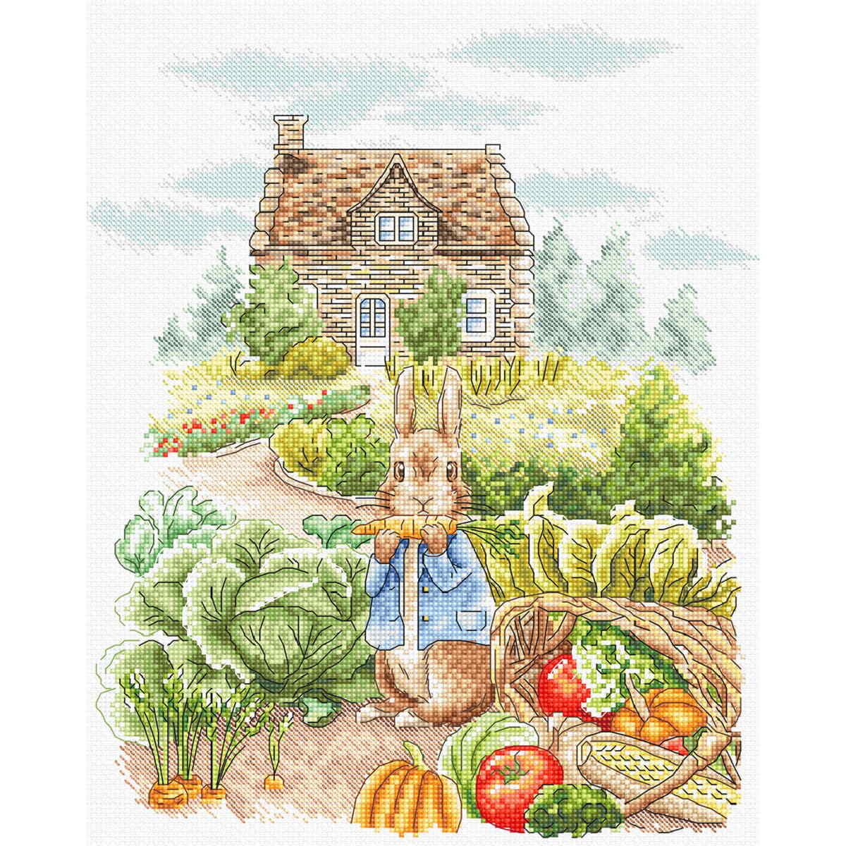 Letistitch counted cross stitch kit ""Summer Harvest"", 27x22cm, DIY