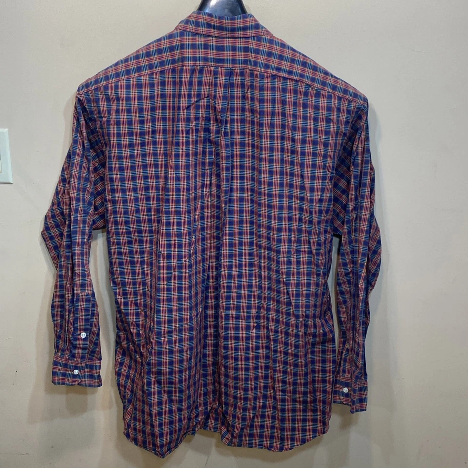 Camisa Ralph Lauren Blake Para Hombre Roja Azul Cuadros Manga Larga Algodón XXL Ligera Foto 3 de 4