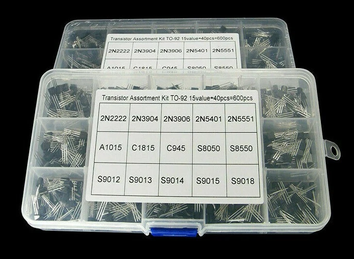 Tragbarer 600 Stck 15 Werte NPN PNP Transistor TO-92 Sortiment Kit Set mit Box - Bild 2 von 4