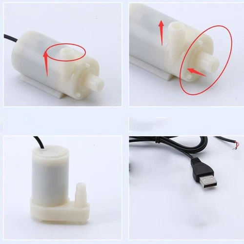 Bomba de agua pequeña USB 5V DC bomba de fuente micro sumergible motor sin escobillas - Imagen 6 de 24