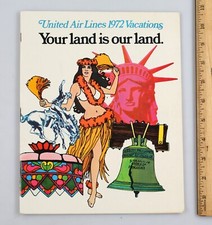 Vintage 1972 United Airlines Vacations Travel Booklet Your Land Is Our Land