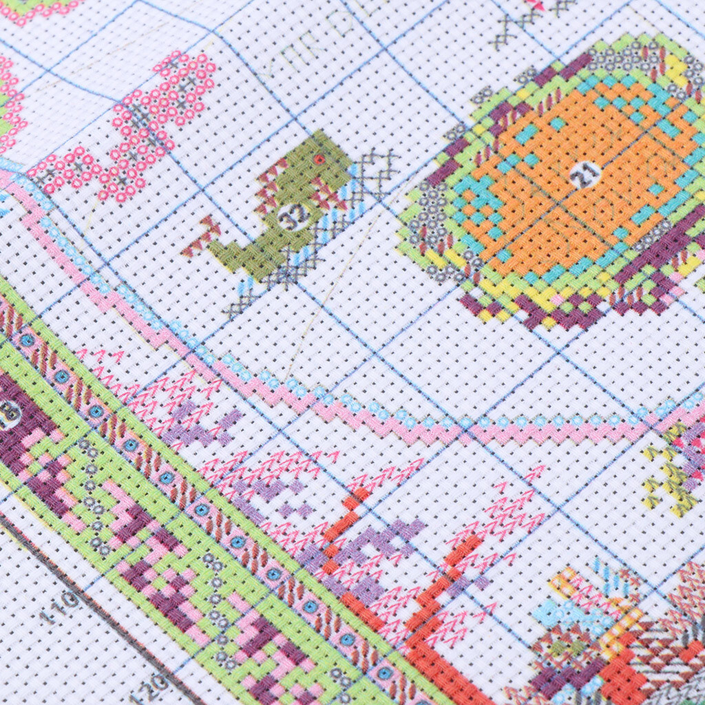 Ours Blanc Noel Awesocrafts Point De Croix Kit Complet Estampu00e9, Famille Peter Broderie Point De Croix