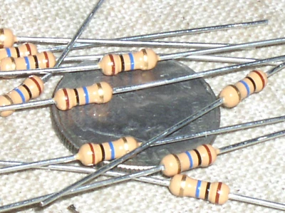 YAGEO 10 NEW 10M CARBON FILM CF 10 MEG OHM 1/4 W .25 W WATT 5% RESISTOR CFR-25JB-10M