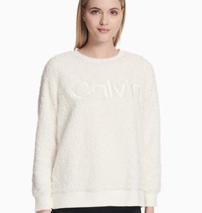 calvin klein sherpa pullover