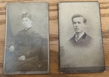 Victorian Carte de Visite CDV Woman + Man  A&G Taylor Miniature Portrait High St