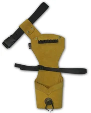 LEATHER RECURVE/LONGBOW SIDE/HIP/WIAST ARROW QUIVER BAG BELT DETACHABLE LOOP