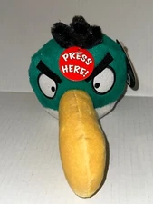 Angry Birds With Low SOUND 8" Plush Green Toucan Boomerang  🔥NWT