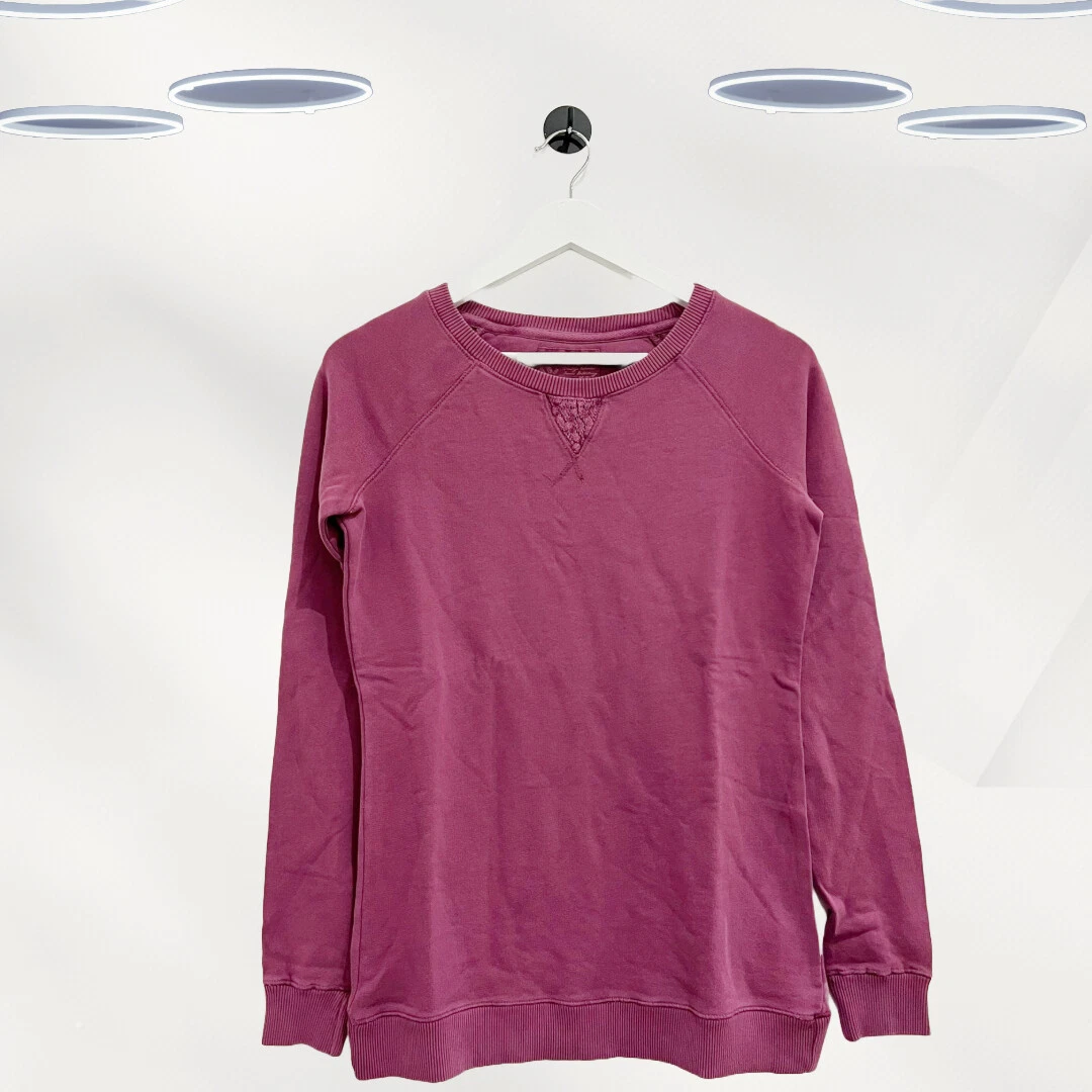 Sweat Femme Fat Face Col Zippé Taille 16 (UK) En Coton Rose - Modèle CB62