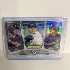 Keston Hiura Luis Ortiz Mauricio Dubon 2018 Bowman Chrome Talent Pipeline TP-MIL