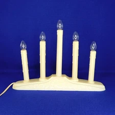 Vintage Five Electric Candolier Candle Candelabra Drip Style Christmas Light WOR