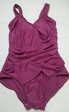 Maxine Of Hollywood Swimsuit Size 8 One-Piece Purple Beach Padded