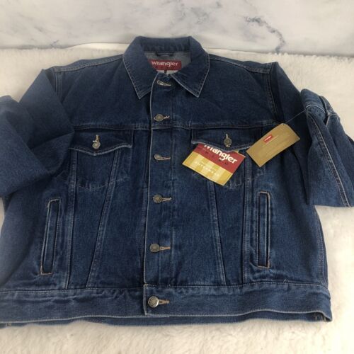 Wrangler Hero Denim Button Up Trucker Jacket 2 pocket New with Tag Large