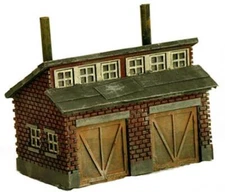 N scale Brick Maintenance Shed 1/160 scale Built up and Painted Building