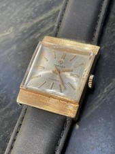 TRESSA Tank Vintage Gold Dress Watch Hooded Fancy Lugs Art Deco Swiss Manual