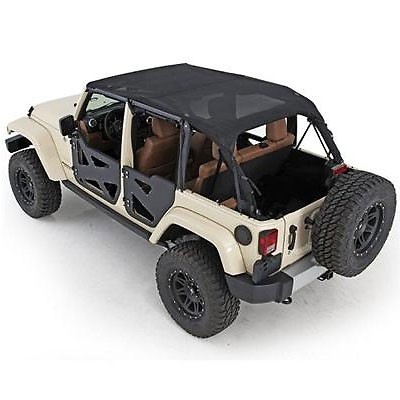 Bikini Safari noir en filet maille pour Jeep Wrangler JK Unlimited 4 portes