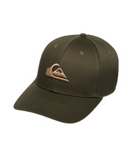 QUIKSILVER MENS BASEBALL CAP.DECADES 6 PANEL GREEN ADJUSTABLE SNAPBACK HAT S26