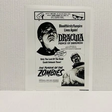 Dracula Zombies Double Film 20th Century Fox Proof Reference Print Poster
