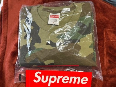 Supreme Arabic Box Logo Tee Woodland Camo Size LARGE S/S 26” Week