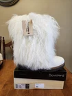 BEARPAW Boetis ll White Lamb Fur Wool Lined Mukluks Boots Womens Sz 12 Apres Ski