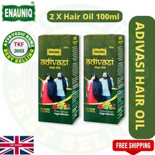 Adivasi Pure & Natural Hair Oil 2 x 100ml  Hair Care Hair Growth UK