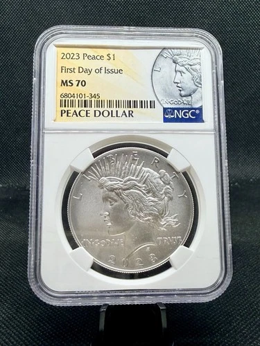 2023 U.S. Mint Peace Silver Dollar NGC MS70 First Day of Issue!