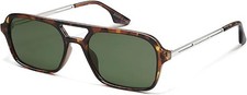 SOJOS Vintage Polarized Aviator Sunglasses for Women Men 70s Retro Flat Narro...