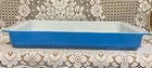 Vintage Pyrex Lasagna Casserole Rare Turquoise Large 13.5 “ X 8-3/4” X 2” Deep