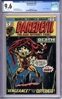 Daredevil #125 CGC 9.6 NM+ white pages COPPERHEAD death Marvel comics 4538811014