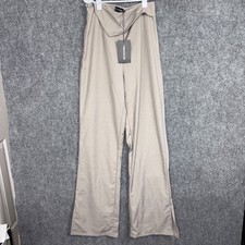 Prettly Little Thing Pants Womens Size 6 Mushroom Fold Wide Leg Trousers