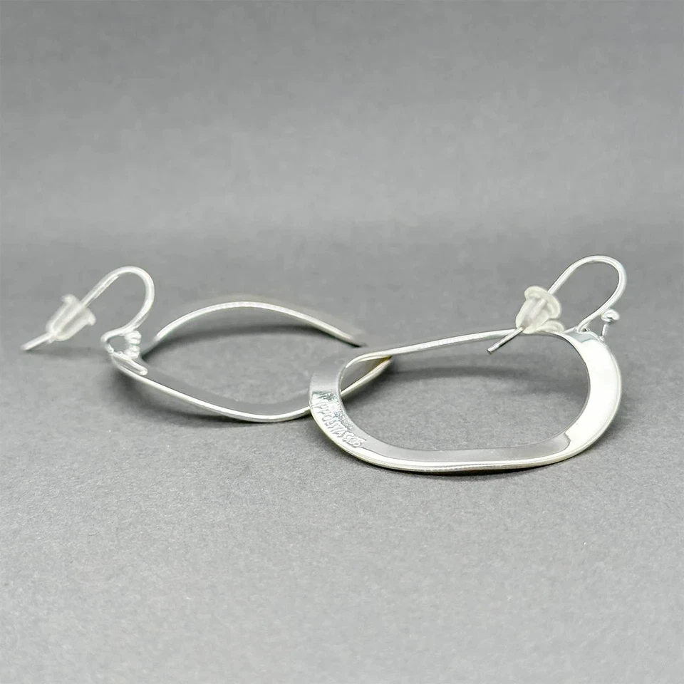 Estate Ippolita Sterling Silver Wavy Circle Drop Earrings - Image 2 of 4