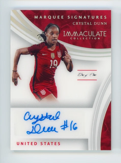 2017 Crystal Dunn Panini Immaculate Marquee Signatures USWNT handsigniert 1/1
