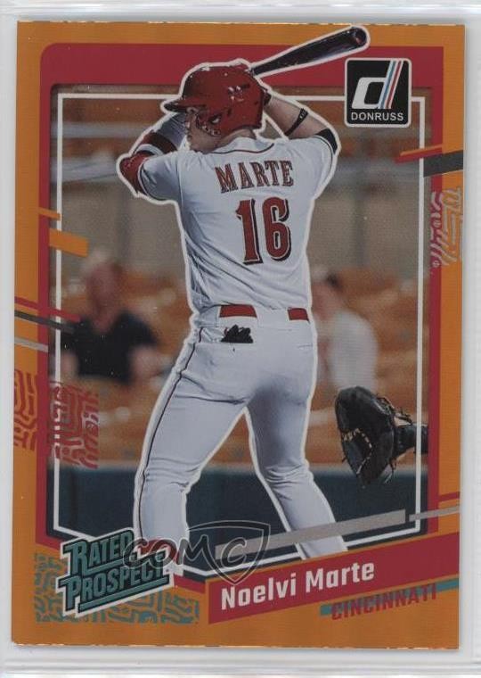 2023 Panini Donruss Rated Prospect Holo Orange Noelvi Marte #88 fm0