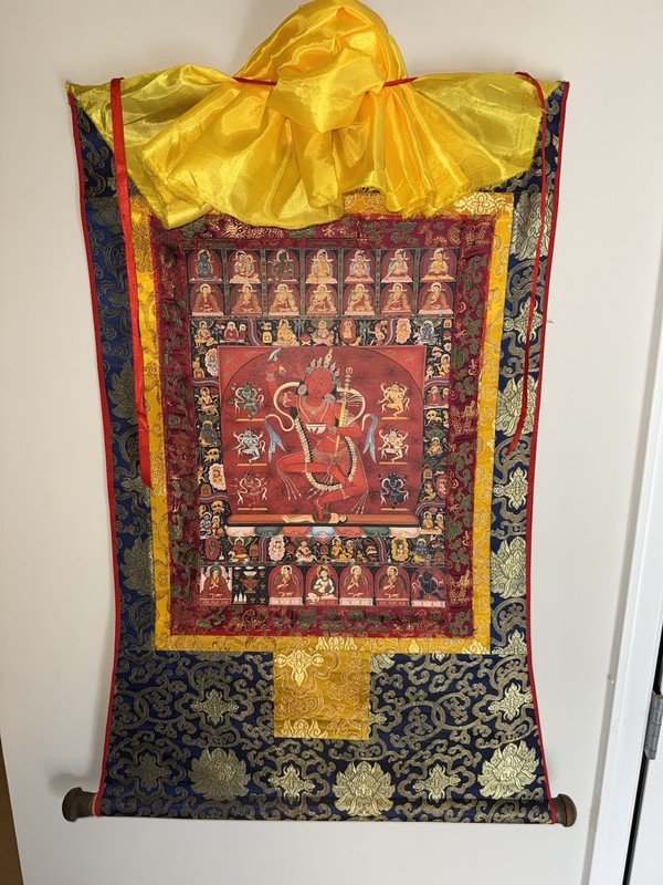 Vajravarahi Vajrayogini Buddha Thangka Tibetan Buddhist Brocade Kagyu