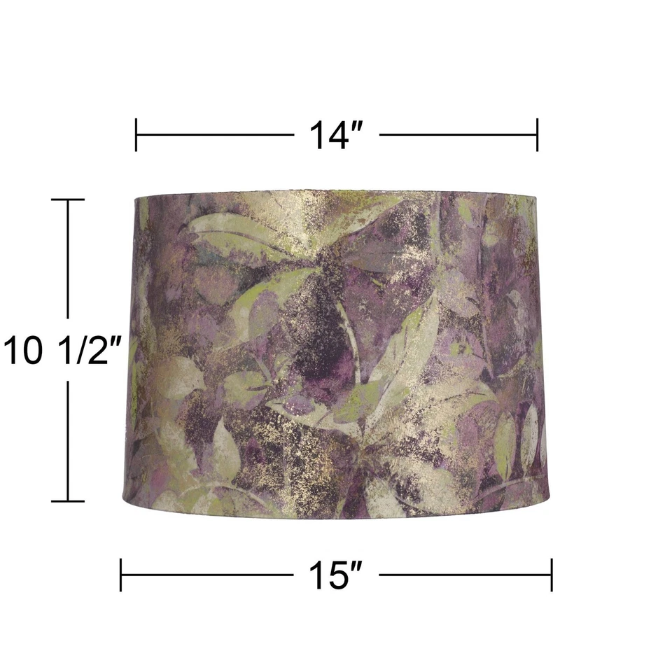 Springcrest Mollie Botanical Purple Leaf Velvet Drum 14x15x10 1/2 (Spider) - Image 4 of 4