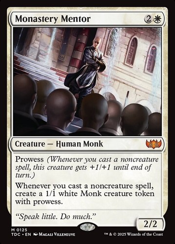 Monastery Mentor 0125 Non Foil Mythic Tarkir Dragonstorm Commander MTG NM