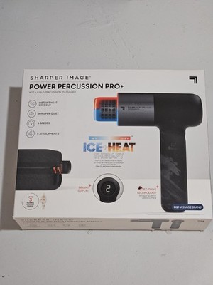 Sharper Image Power Percussion Pro+ Hot & Cold Compact Deep Tissue Massage Gun