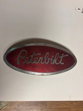 Vintage Oval Peterbilt Truck Oem Nameplate Badge Emblem 12 Logo