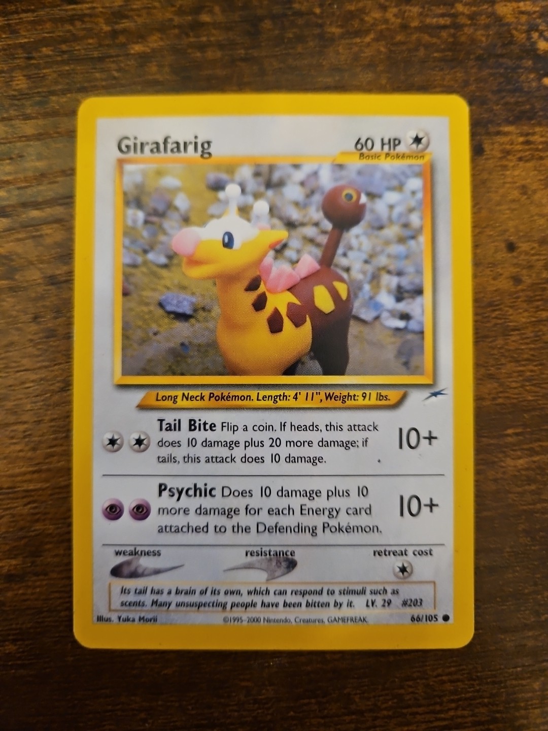 Girafarig 66/105 Neo Destiny - Common Pokemon Card - LP