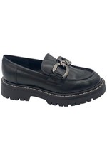 Marc Fisher LTD Leather Platform Loafer Trisca Black