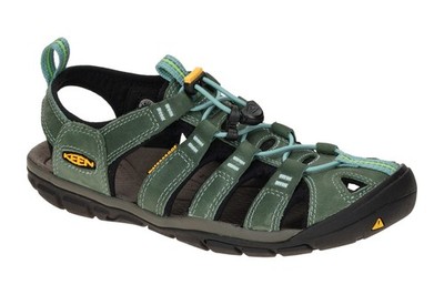 Keen Schuhe CLEARWATER CNX LEATHER grün Damen Sandale 1014371 NEU